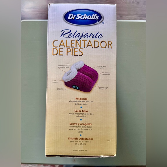 Dr. Scholl's Soothing Massaging Foot Warmer Heat & Vibration Massage Sherpa - Picture 4 of 11